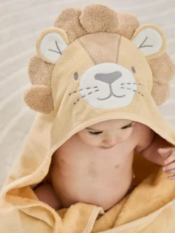 Sale Jojo Maman Bébé Neutral Lion Character Hooded Towel