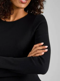 Best Jojo Maman Bébé Oatmeal Cream & Black 2-Pack Ribbed Maternity & Nursing Top