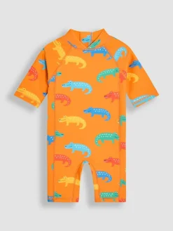 Jojo Maman Bébé Orange Crocodile Sun Protection Suit