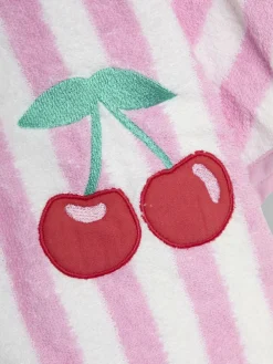 Clearance Jojo Maman Bébé Appliqué Towelling Poncho Pale Pink