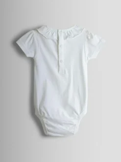 Hot Jojo Maman Bébé Pink Bunny Embroidered Dungarees & Body Set