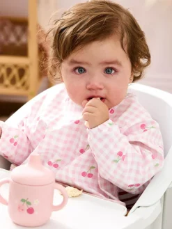 Jojo Maman Bébé Pink Cherries Sleeved Bib^ Bibs