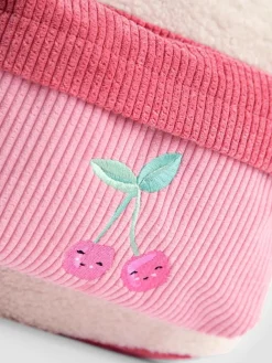 New Jojo Maman Bébé Pink Cherry Borg Colour Block Medium Backpack