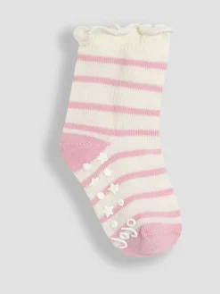 Jojo Maman Bébé Pink Cotton Frill Socks 3 Pack^ Socks & Tights|Socks & Tights