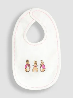 Jojo Maman Bébé Pink Ditsy Floral Flopsy 3-Pack Bibs