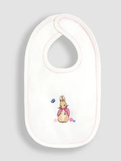 Jojo Maman Bébé Pink Ditsy Floral Flopsy 3-Pack Bibs