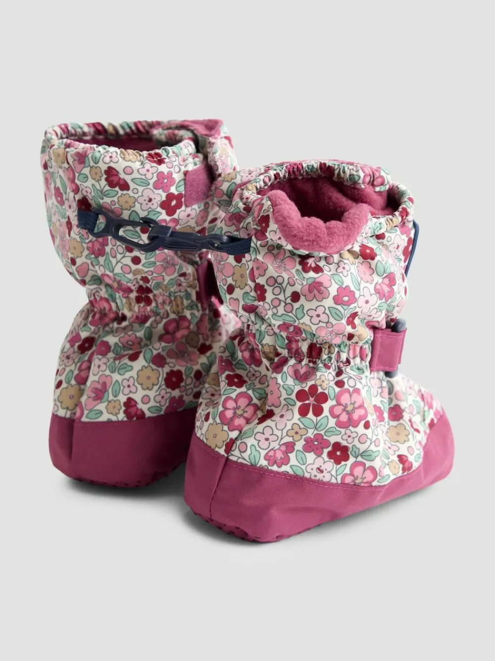 Hot Jojo Maman Bébé Fleece Lined Booties Pink Ditsy