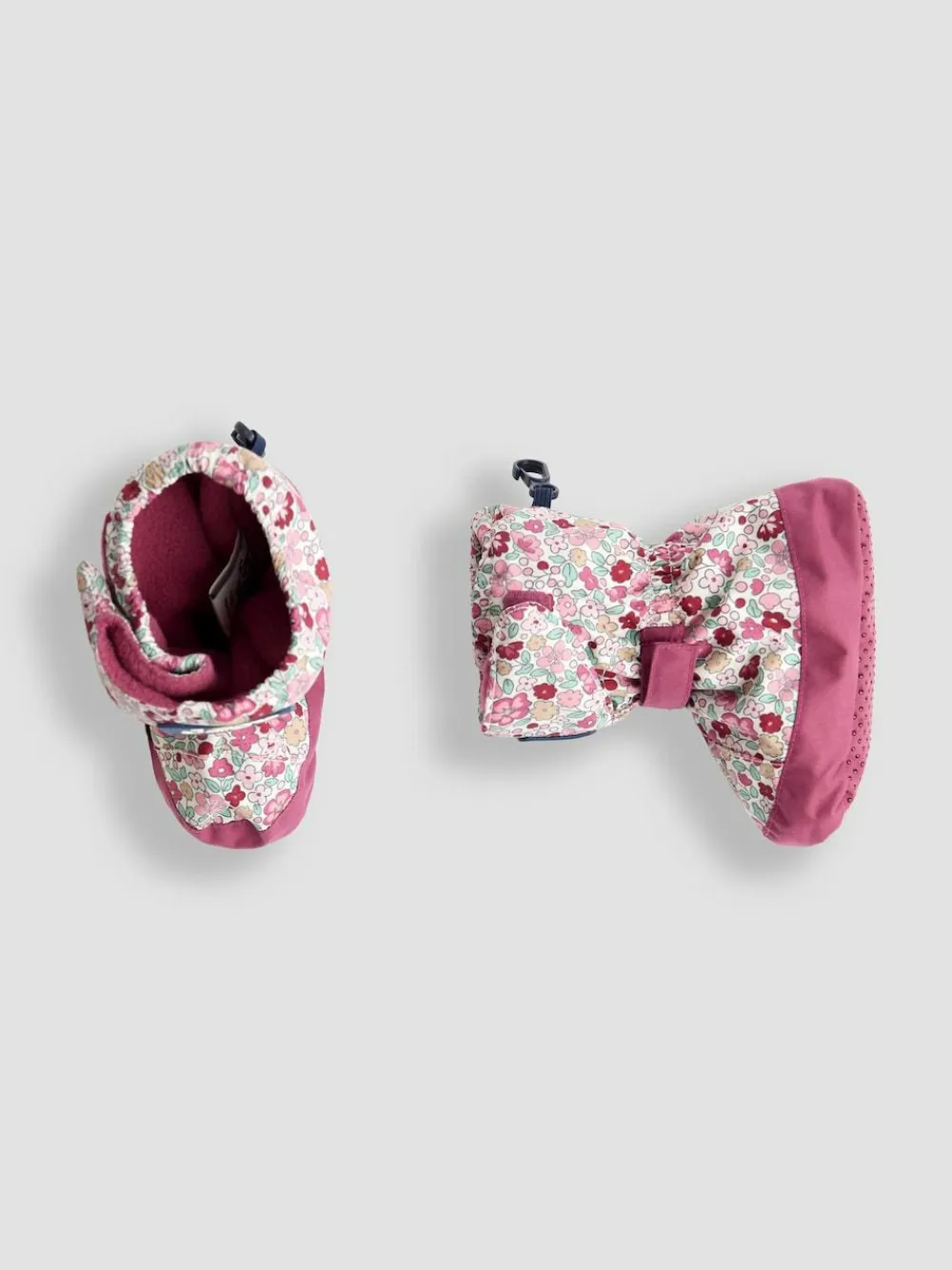 Hot Jojo Maman Bébé Fleece Lined Booties Pink Ditsy