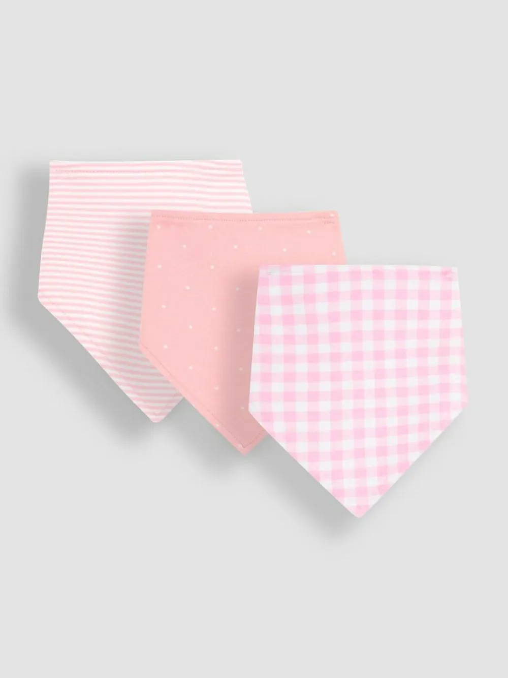 Jojo Maman Bébé Pink Dribble Bibs 3 Pack^ Bibs