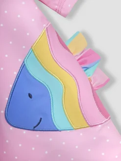 Best Jojo Maman Bébé Pink Fish Appliqué Sun Protection Suit