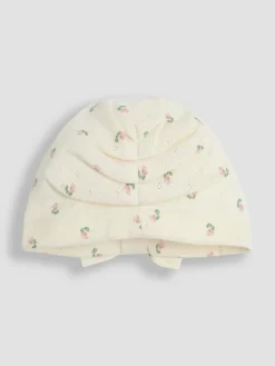Clearance Jojo Maman Bébé Pink Floral Print Turban 100% Cotton Hat