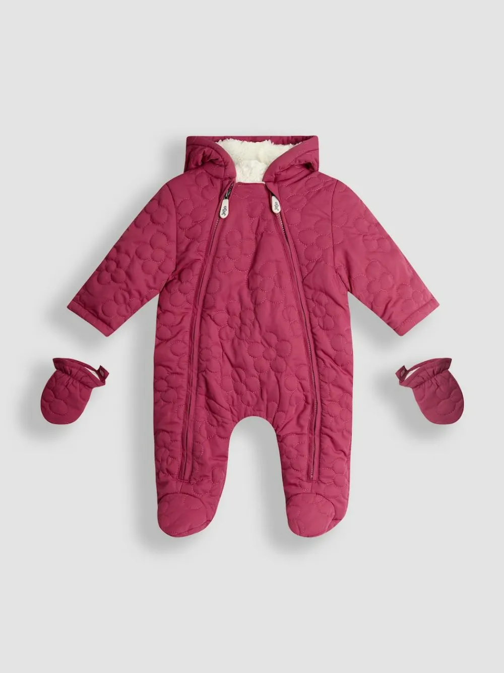Best Jojo Maman Bébé Pink Floral Quilted Pramsuit