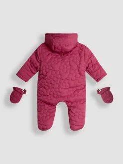 Best Jojo Maman Bébé Pink Floral Quilted Pramsuit