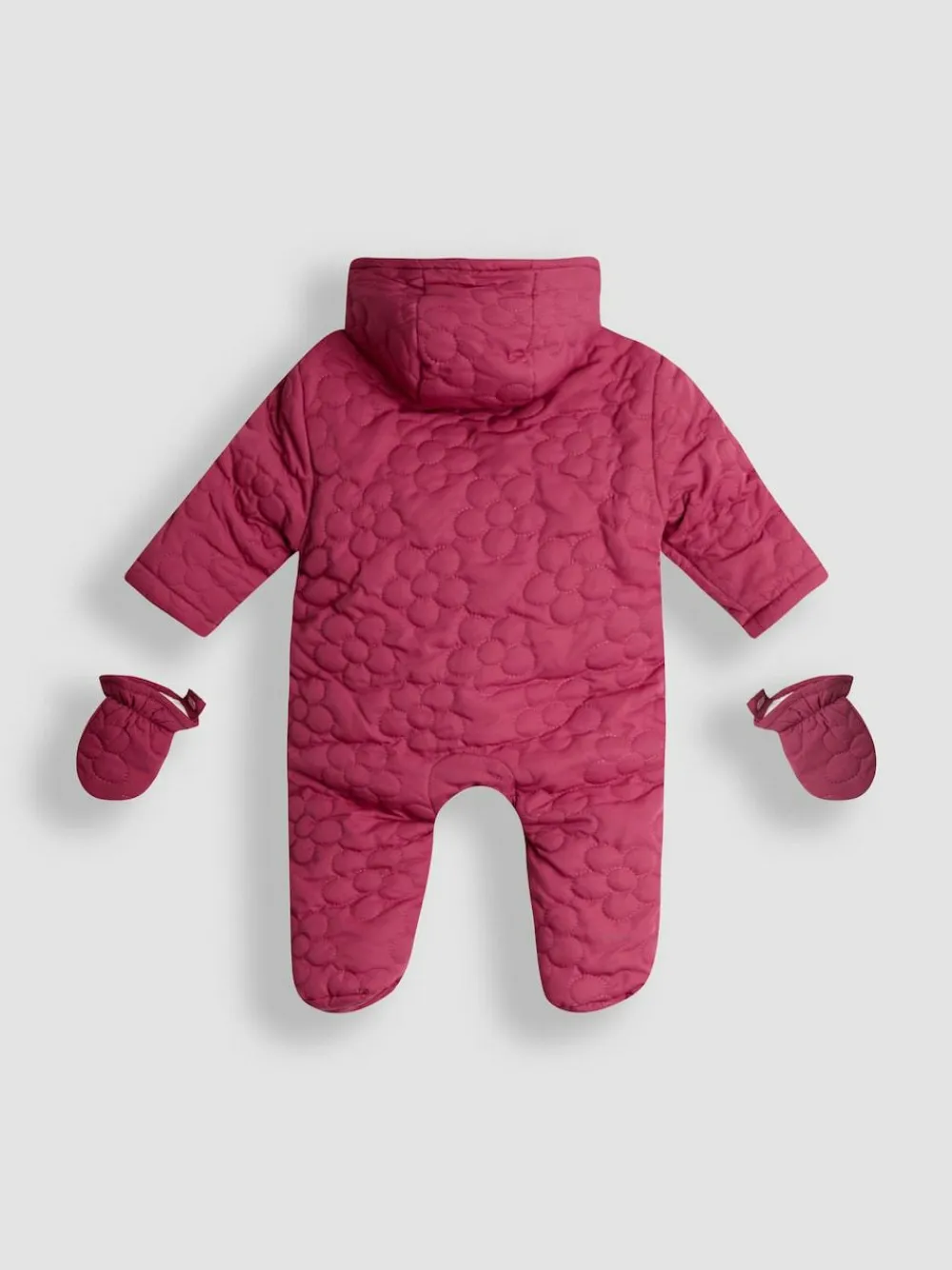 Best Jojo Maman Bébé Pink Floral Quilted Pramsuit