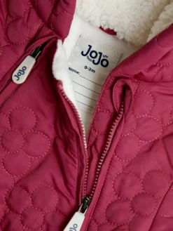 Best Jojo Maman Bébé Pink Floral Quilted Pramsuit