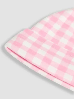 Sale Jojo Maman Bébé Pink Gingham Baby Hat