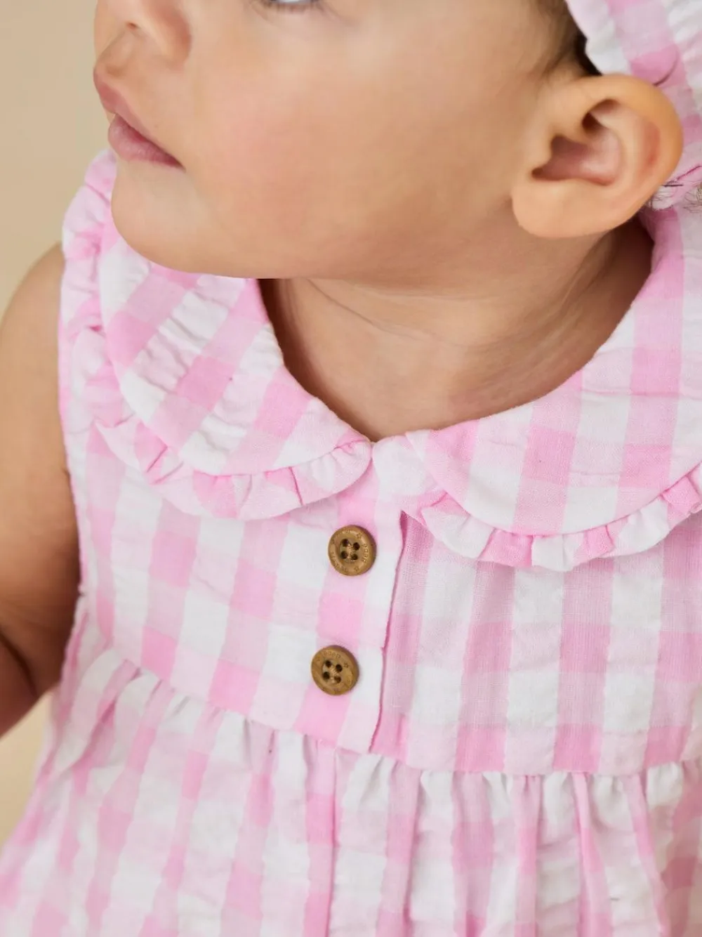 Clearance Jojo Maman Bébé Pink Gingham Peter Flopsy Bunny Jumpsuit & Headband Set