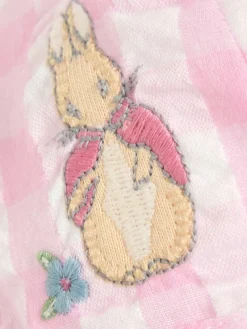 Outlet Jojo Maman Bébé Pink Gingham Flopsy Bunny Floppy Sun 100% Cotton Hat