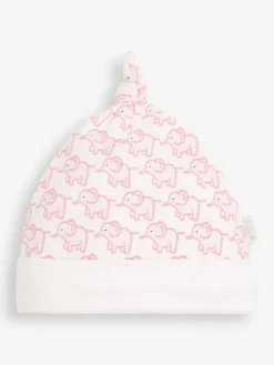 Hot Jojo Maman Bébé Pink Little Elephant Cotton Baby Hat Baby Pink