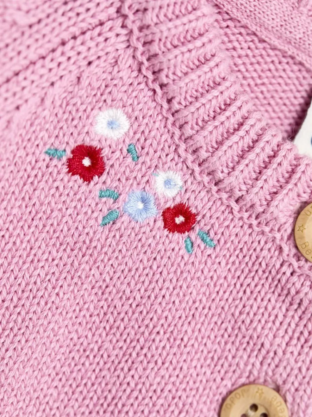 Best Jojo Maman Bébé Pink Mouse Pet in Pocket Appliqué Cardigan