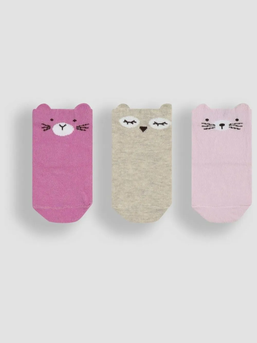 Jojo Maman Bébé Pink 3-Pack Bear Socks^ Socks & Tights|Socks & Tights