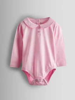 Jojo Maman Bébé Pink 2-Pack Ditsy Floral Peter Pan Bodies^ Bodysuits & Vests|Vests