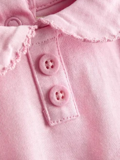 Jojo Maman Bébé Pink 2-Pack Ditsy Floral Peter Pan Bodies^ Bodysuits & Vests|Vests