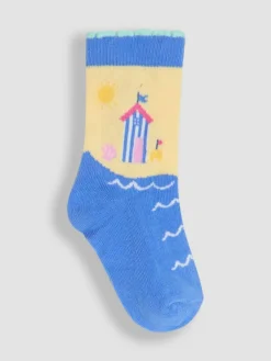 Jojo Maman Bébé Pink 3-Pack Printed Socks