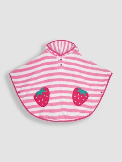 Jojo Maman Bébé Pink Strawberry Towelling Poncho^BOY Swimwear|Swimwear