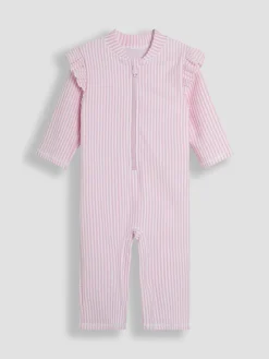 Jojo Maman Bébé Pink Stripe Sun Protection Suit^ Swimwear|Swimwear