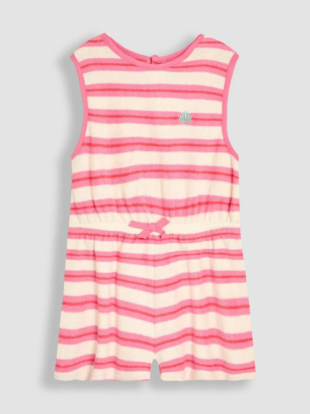 Jojo Maman Bébé Pink Stripe Towelling Sunsuit & Scrunchie^ Jumpsuits & Playsuits