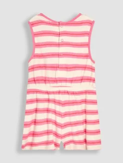 Jojo Maman Bébé Pink Stripe Towelling Sunsuit & Scrunchie^ Jumpsuits & Playsuits