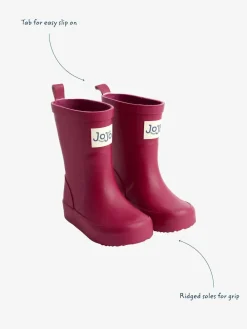 New Jojo Maman Bébé Plain Wellies Raspberry
