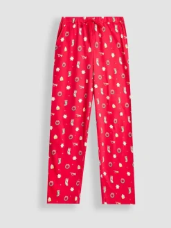 Jojo Maman Bébé Red Men's Christmas Jersey Pyjama Set^ Pyjamas