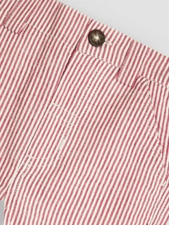 Best Jojo Maman Bébé Red Seersucker Stripe Shorts