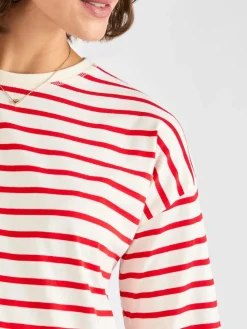 Online Jojo Maman Bébé Red Stripe Long Sleeve Boyfriend Maternity T-Shirt