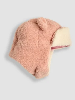 Jojo Maman Bébé Rose Pink Cosy Borg Hat^ Hats & Scratch Mitts|Hats, Gloves & Scarves