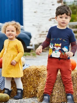 New Jojo Maman Bébé 2-Pack Joggers Rust and Navy Blue