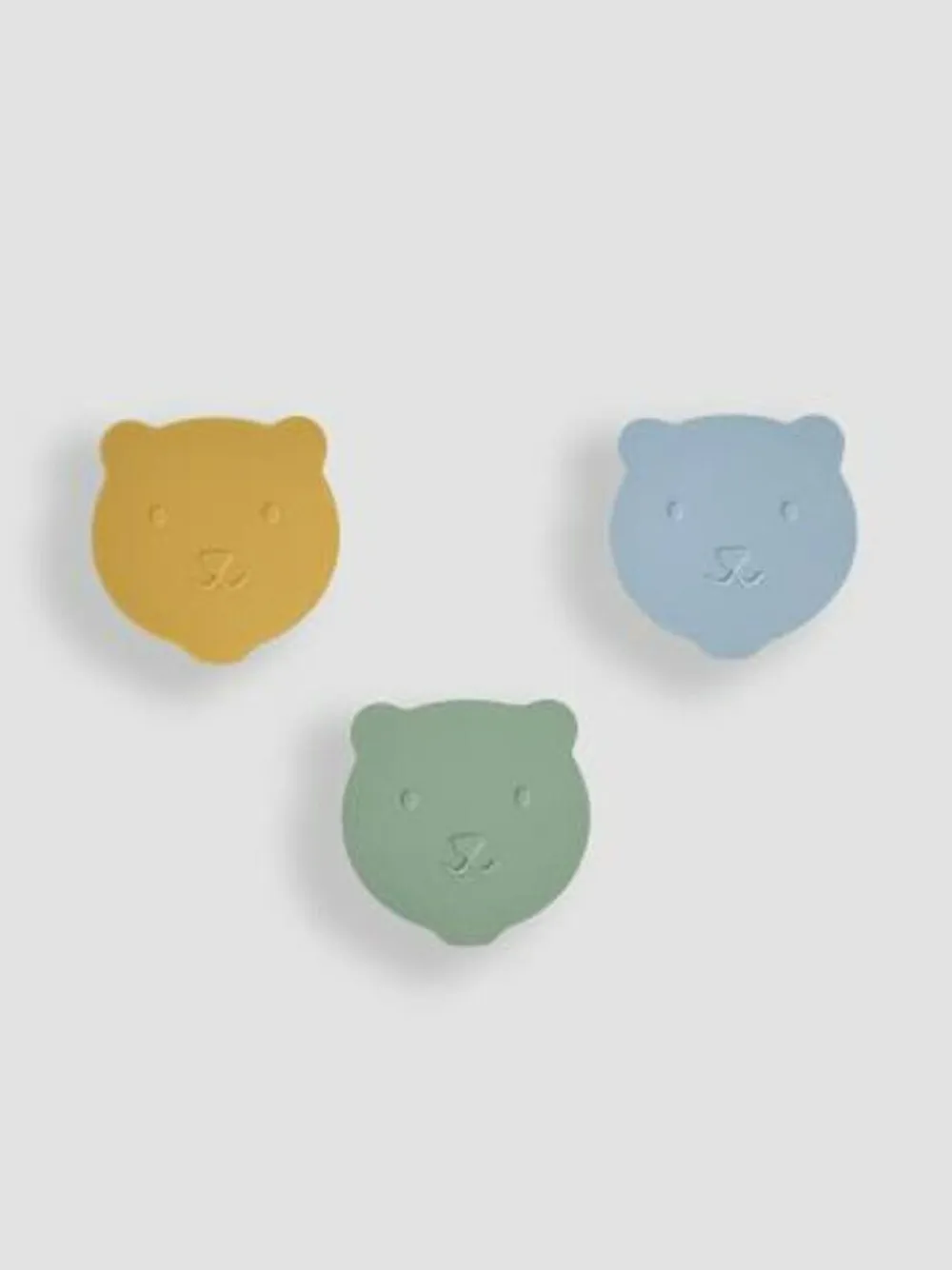 New Jojo Maman Bébé Set of 3 Bear Silicone Snack Pots