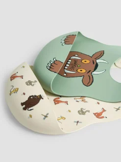 Jojo Maman Bébé The Gruffalo 2-Pack Silicone Bib Set^ Bibs