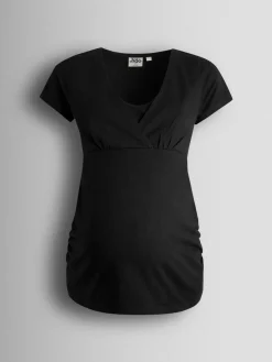 Discount Jojo Maman Bébé True Black 2-Pack Maternity And Nursing T-Shirts