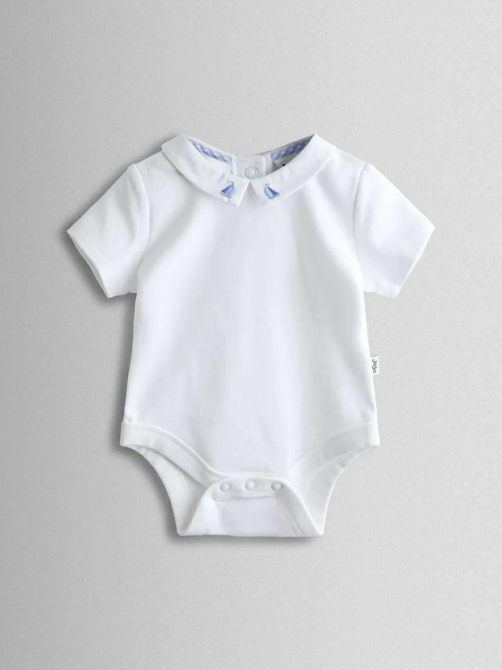 Discount Jojo Maman Bébé White Boat Embroidered Collar Body