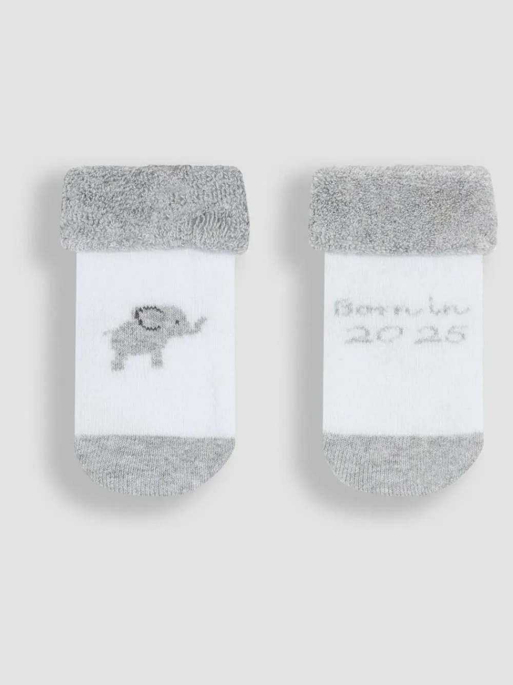 Jojo Maman Bébé White 2-Pack Born In 2025 Baby Socks^BOY Socks|Nightwear