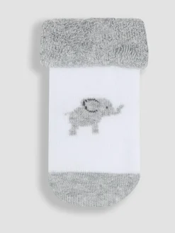 Jojo Maman Bébé White 2-Pack Born In 2025 Baby Socks^BOY Socks|Nightwear