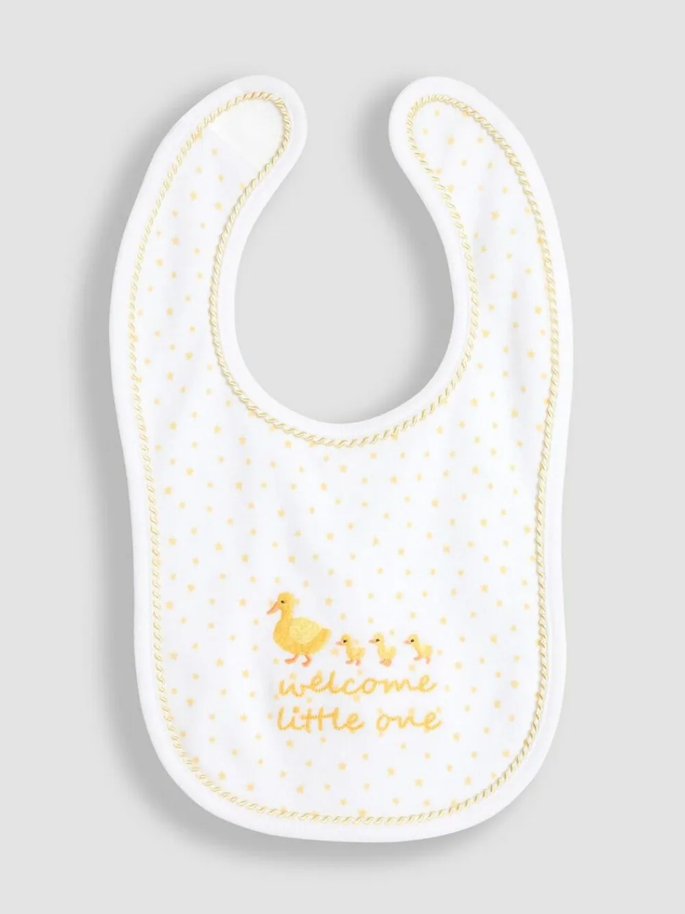 Jojo Maman Bébé White Welcome Little One Bib^ Bibs