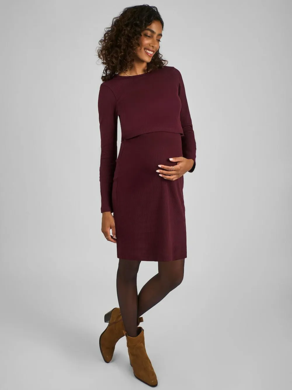 Jojo Maman Bébé Ribbed Mini Maternity & Nursing Dress^Women Dresses