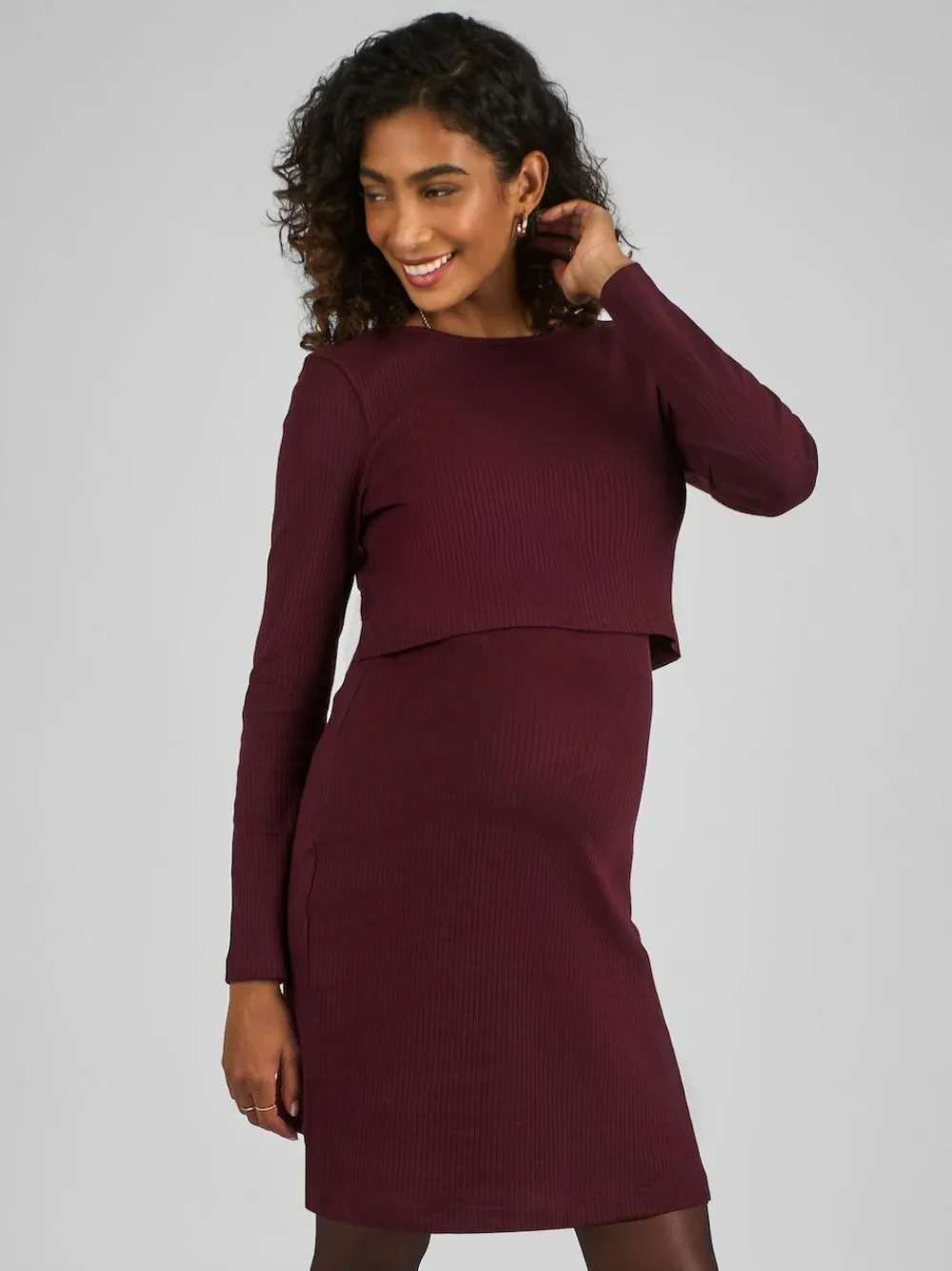 Jojo Maman Bébé Ribbed Mini Maternity & Nursing Dress^Women Dresses