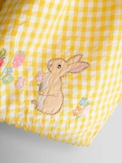 Discount Jojo Maman Bébé Appliqué Gingham Sleeveless Dress Yellow