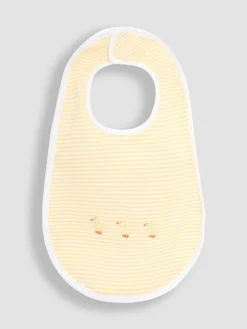 Online Jojo Maman Bébé Cotton Embroidered Baby Bib Yellow