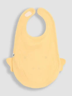 Jojo Maman Bébé Yellow Cotton Character Baby Bib^ Bibs
